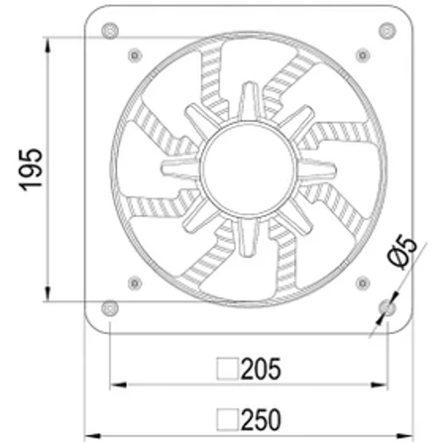 هواکش دمنده فلزی 20سانتی مدل VMA-20C4S