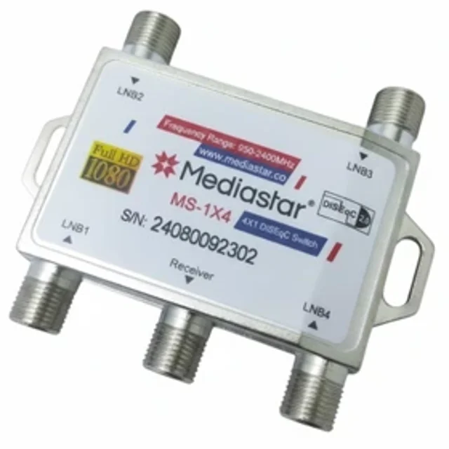 سوئیچر آنتن ۱ به ۴ مدیا استار مدل MS-1X4 FULL HD