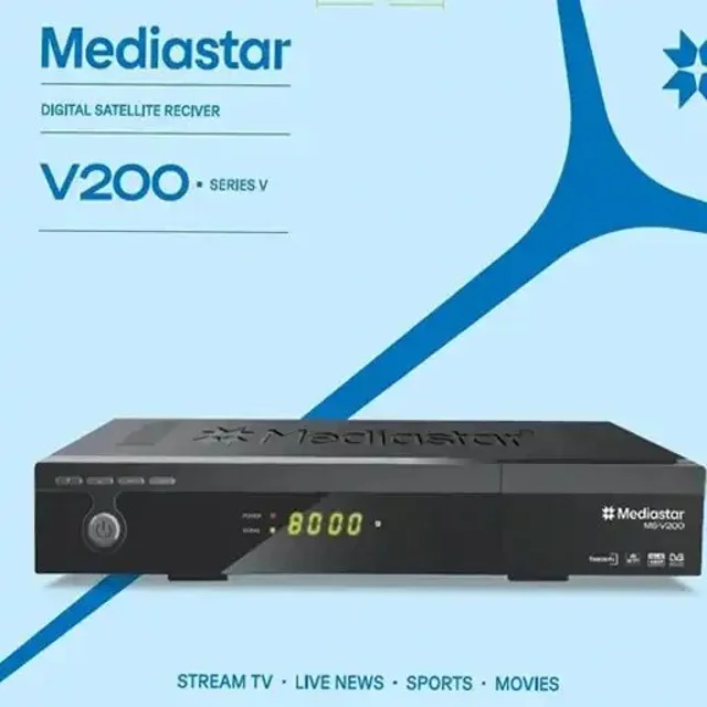 گیرنده دیجیتال مدیا استار مدل V200 با ریموت کنترل