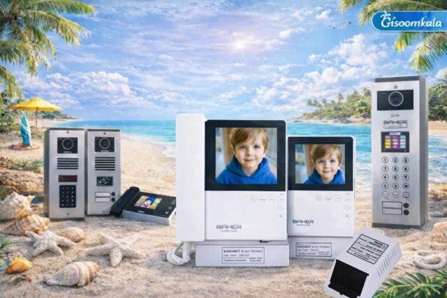 آیفون 1واحده تصویری باهر با مانیتور4.3اینچ حافظه دار لمسی مدل4043