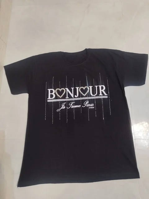 تیشرت طرح نگینی مناسب سایز36تا42