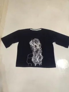 تیشرت کراپ سایز 36تا40سرمه ای تیره