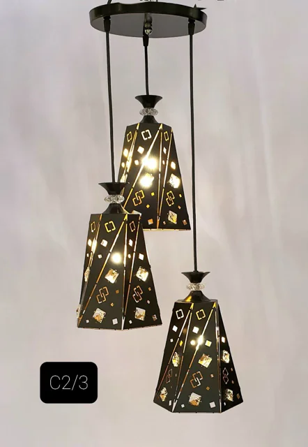 لوستر آویز  سه شاخه