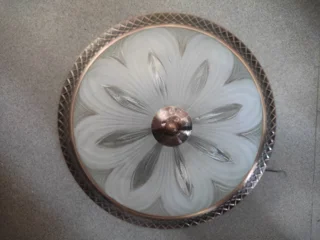 چراغ سقفی دولامپه فلزی رنگ مسی