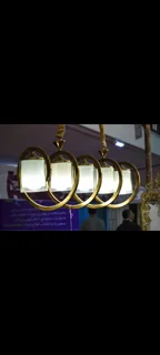 آویز فنری ۵شعله حباب دوگلاس رنگ نسکافه ای